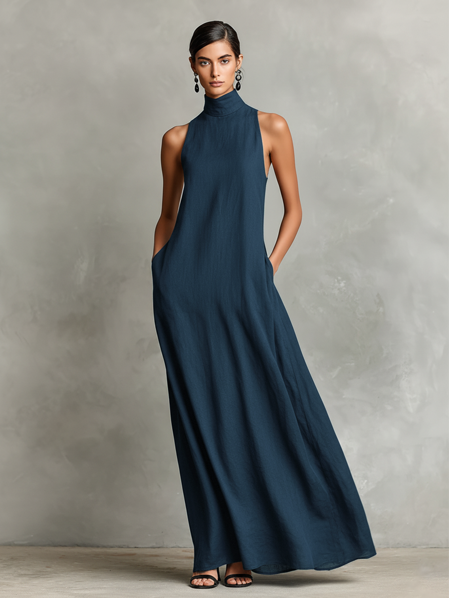 Macarena • Robe noire minimaliste longue