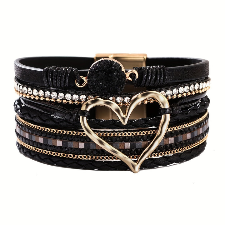 Bracelet en Cuir Multicouche Boho