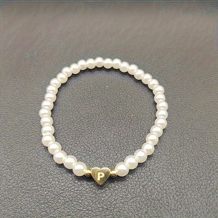 Bracelet Chic avec Initiale en Forme de Cœur (A–Z)