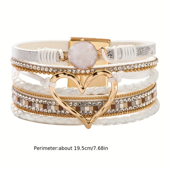 Bracelet en Cuir Multicouche Boho