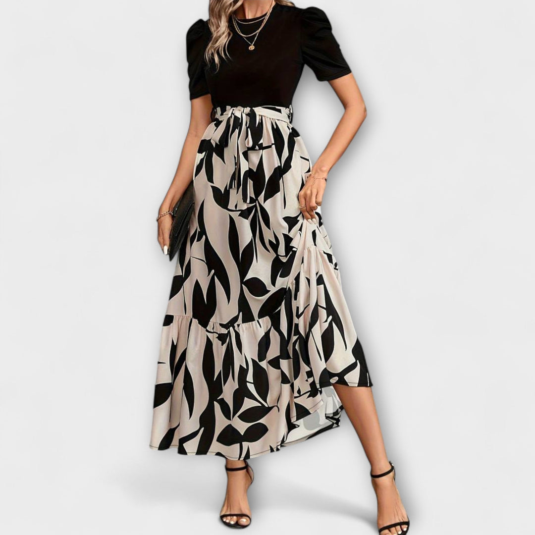 Luna - Robe d'été à imprimé floral et décolleté rond