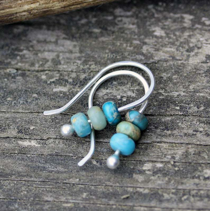 Boucles d'oreilles rétro en turquoise