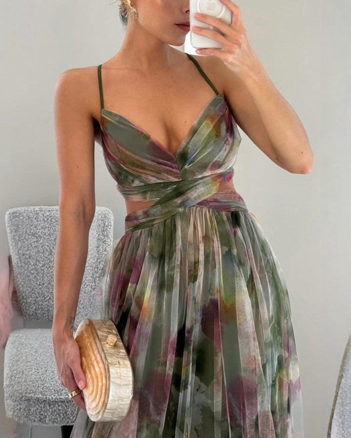 Claudia|™ Robe longue enchanteur avec imprimé floral