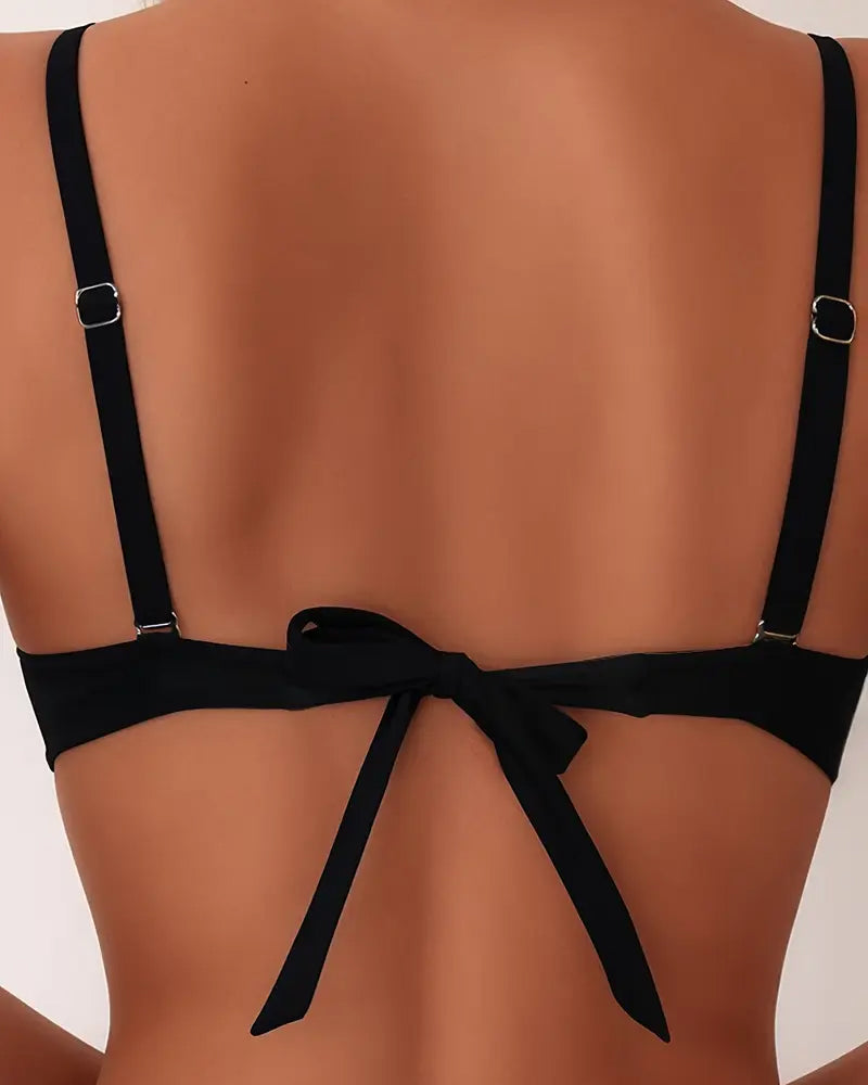 Lois | Ensemble de bikini sexy à dos nu