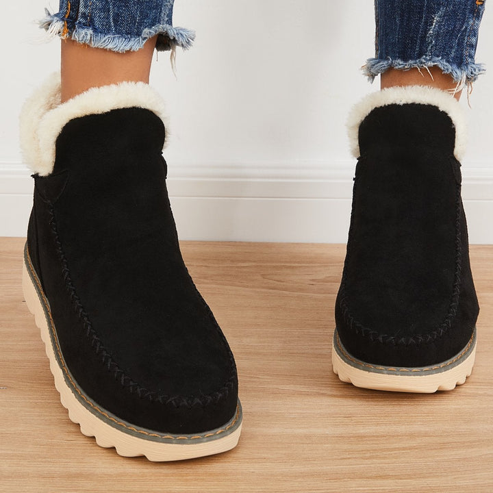 Fur-Lined Fusberta Ankle Boots