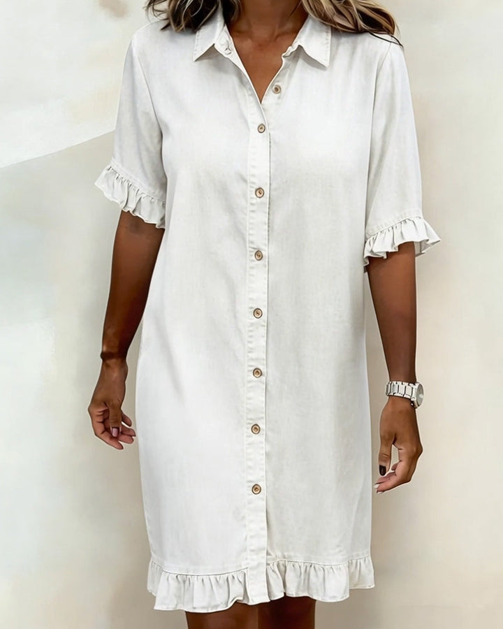 Maria | Robe en Denim Confortable avec Plis Élévateurs