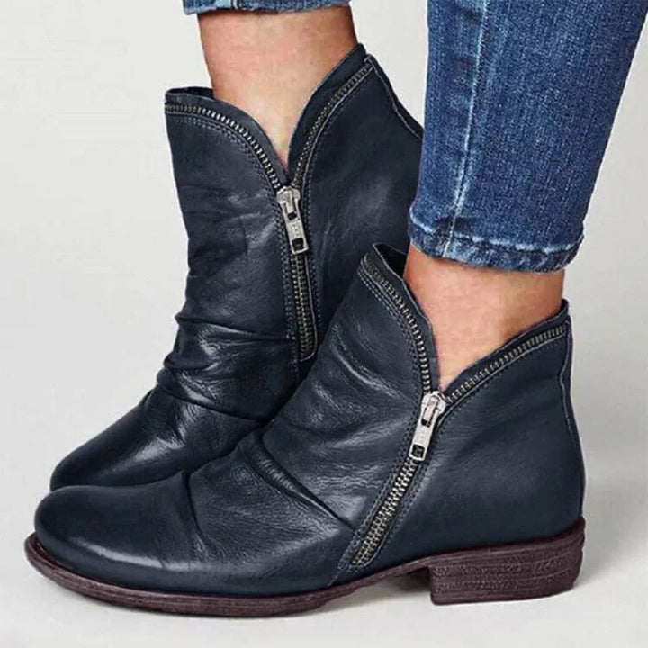 Bottines Orthopédiques en Cuir avec Zip