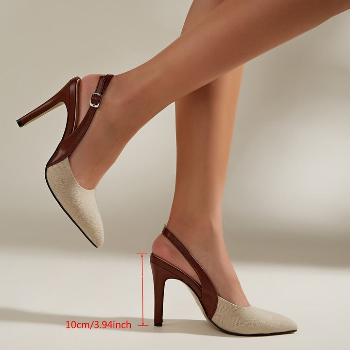 Amélie™ | Slingback Talons avec Couleur Contrastante