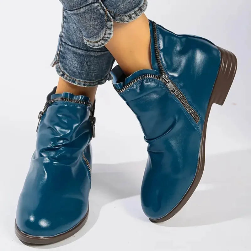 Bottines Orthopédiques en Cuir avec Zip