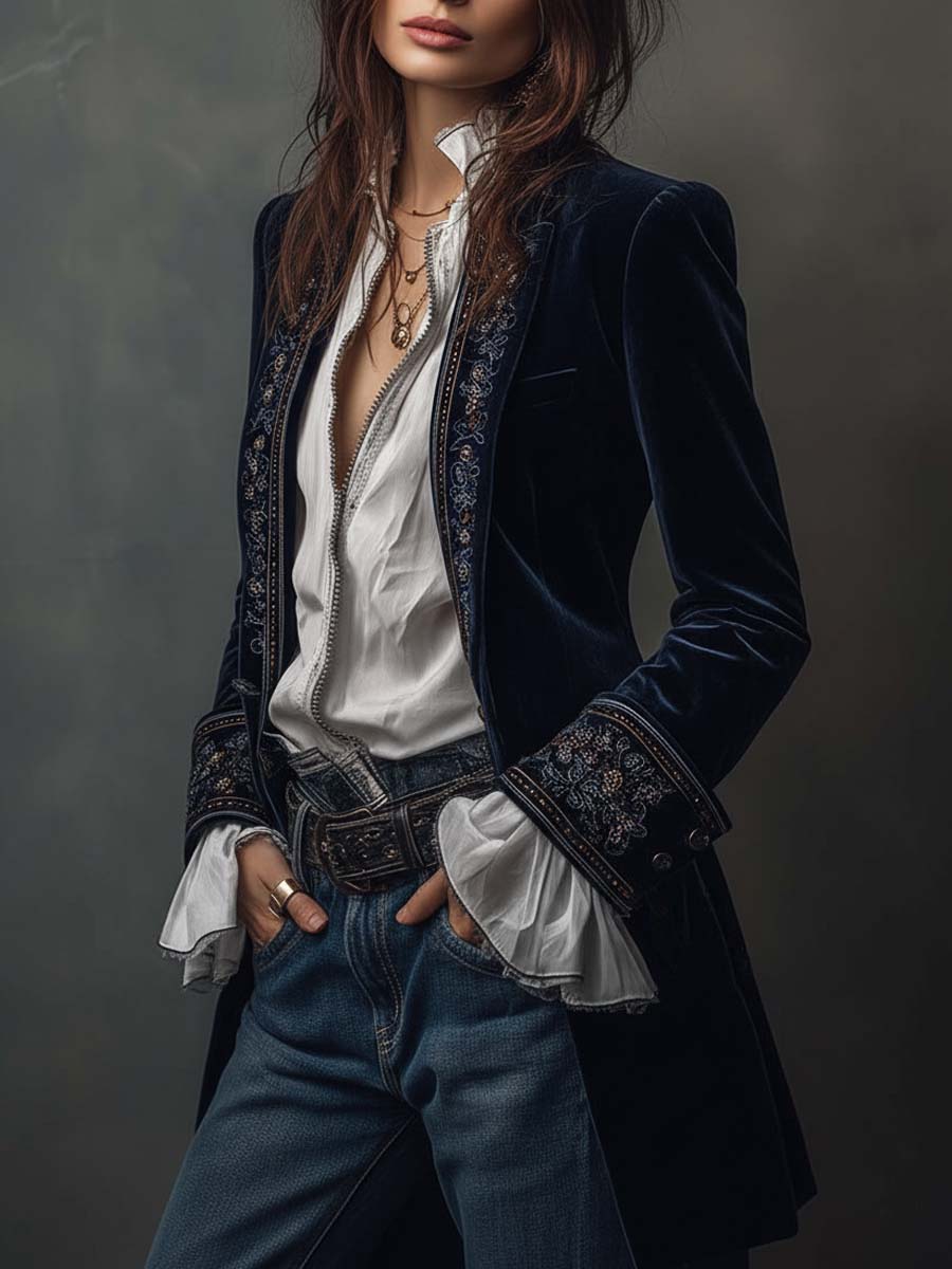 Nuria - Veste Élégante en Velours