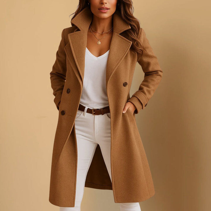 Barbara™ | Manteau en laine classique à double boutonnage
