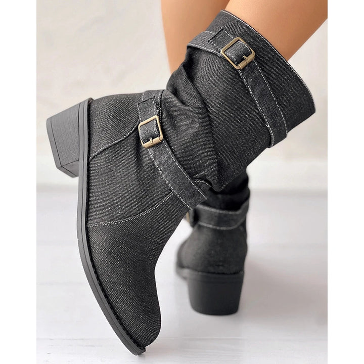Denim Rodeo Ankle Boots