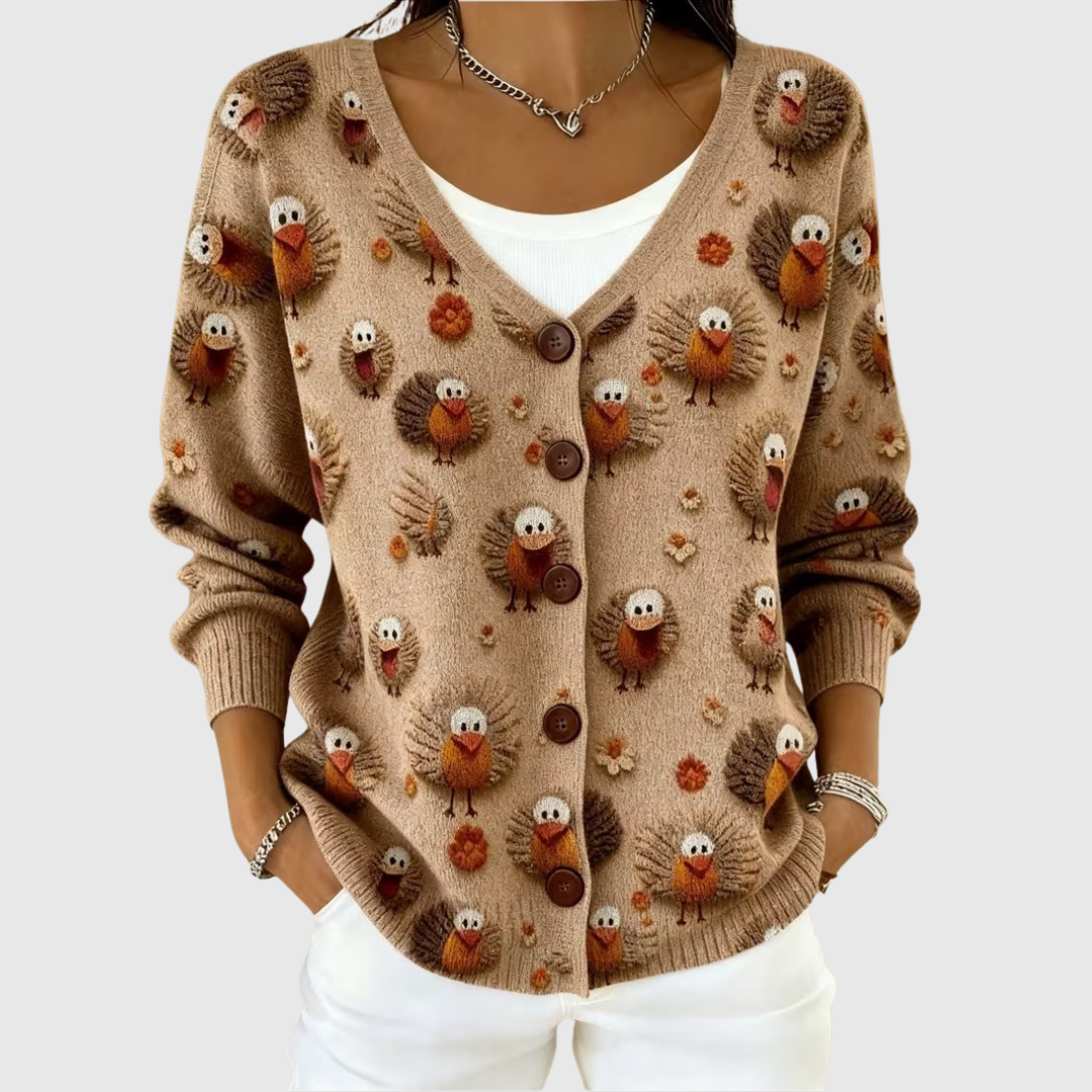 Cardigan en Tricot Confortable avec Boutons