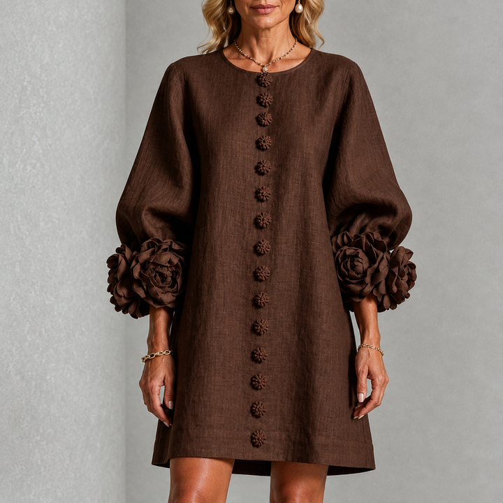 Lola | Robe mini à imprimé floral et fermeture à boutons