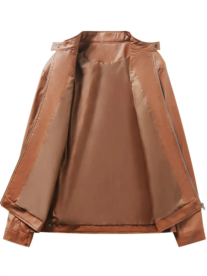 Piers – Veste de Moto en Cuir Synthétique