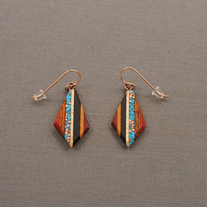 PAIRE DE BOUCLES D'OREILLES TURQUOISE EN CUISSE
