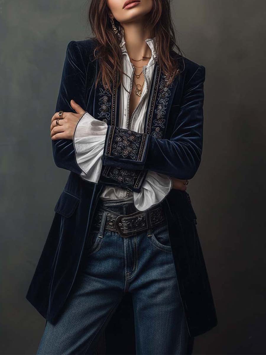 Nuria - Veste Élégante en Velours