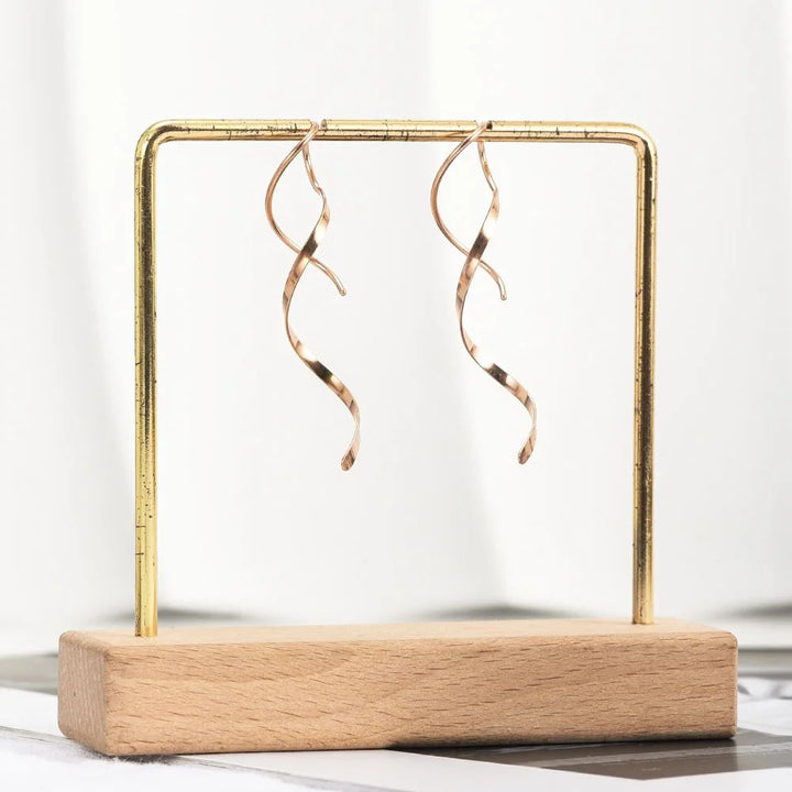 PAIRE DE BOUCLES D'OREILLES EN OR SPIRALÉES