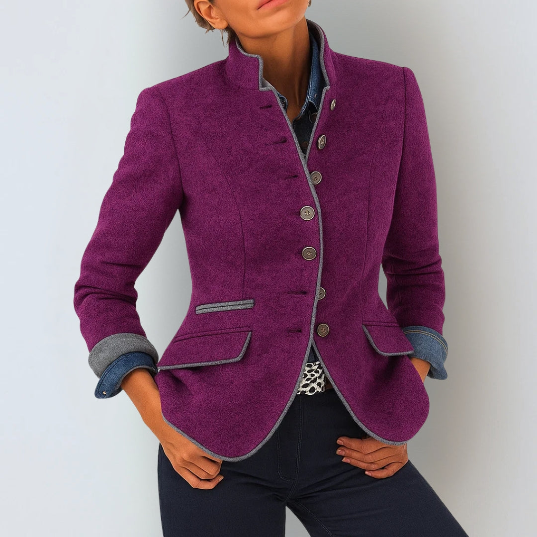 Anja™ | Élégant cardigan à col montant