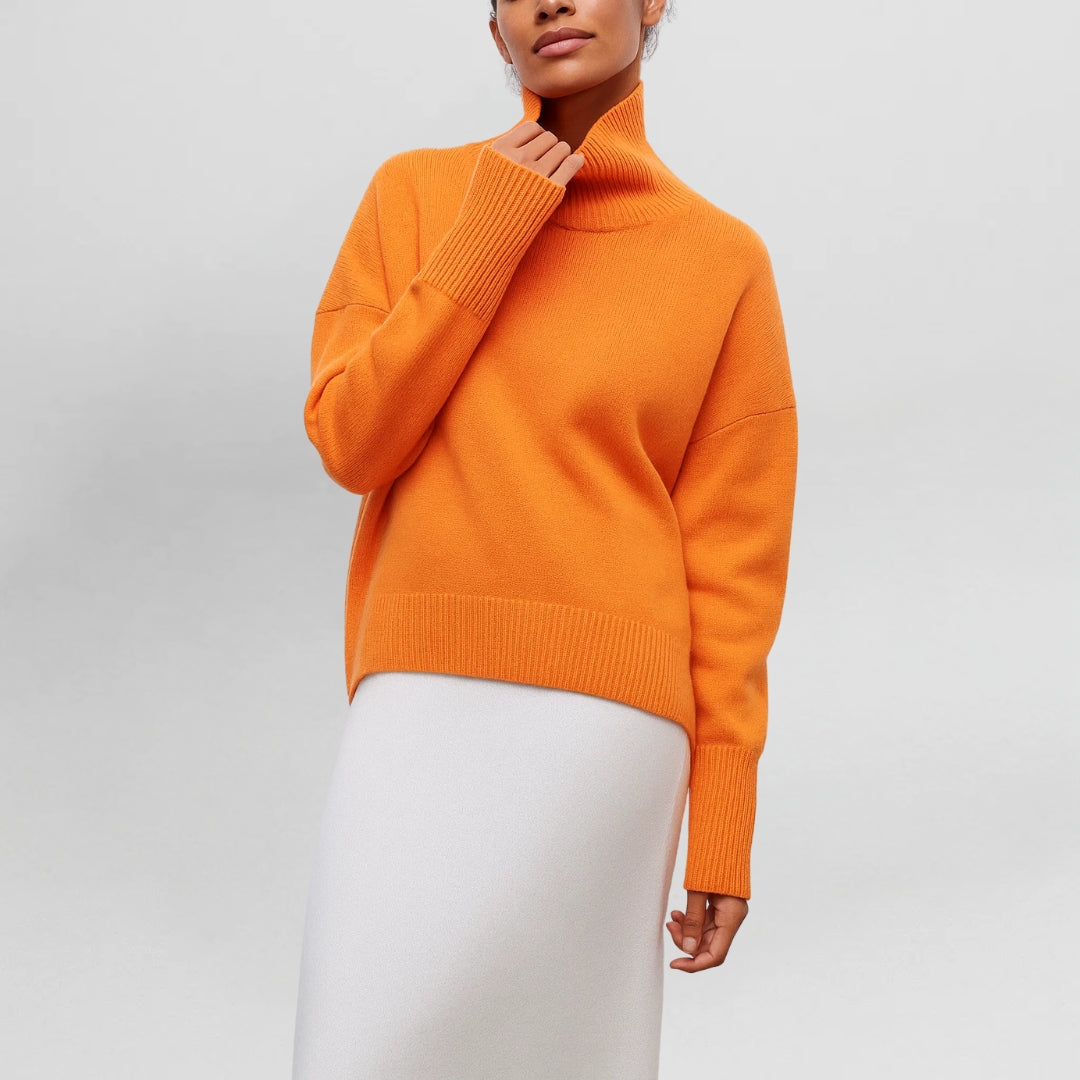 Stefanie™ | Pull en tricot avec col roulé