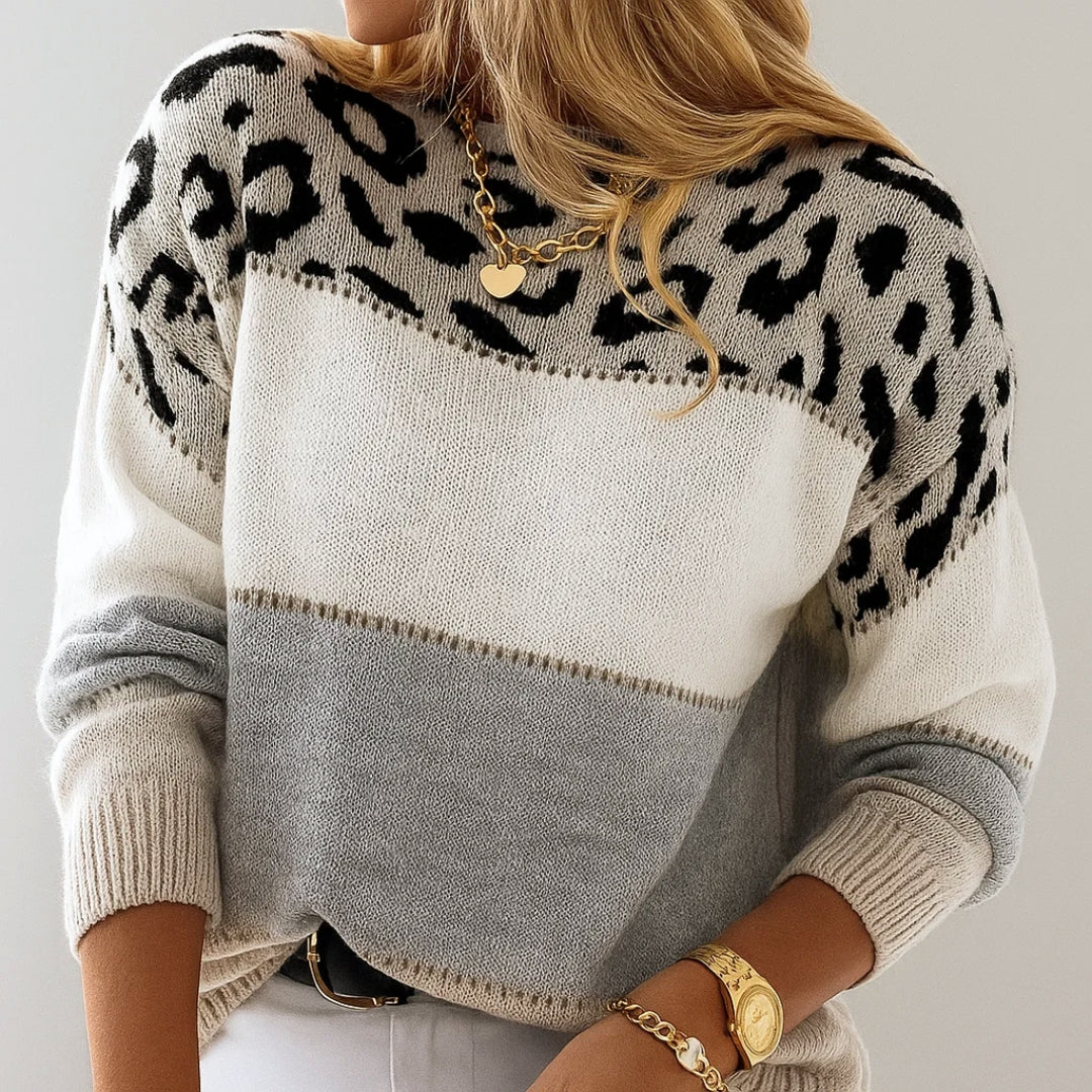 Sofia™ | Pull décontracté à motif léopard