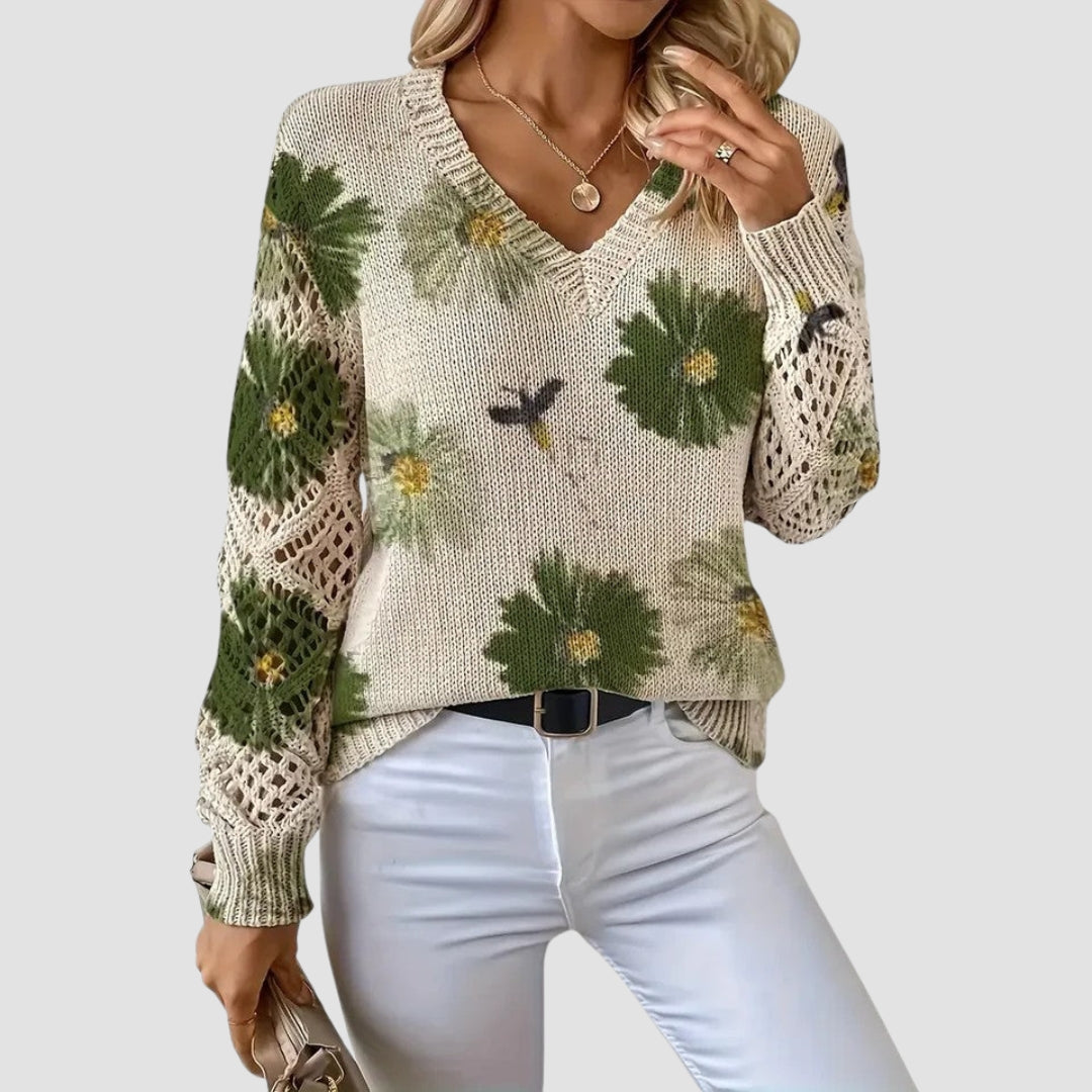 Martina™ | Pull élégant avec motif floral