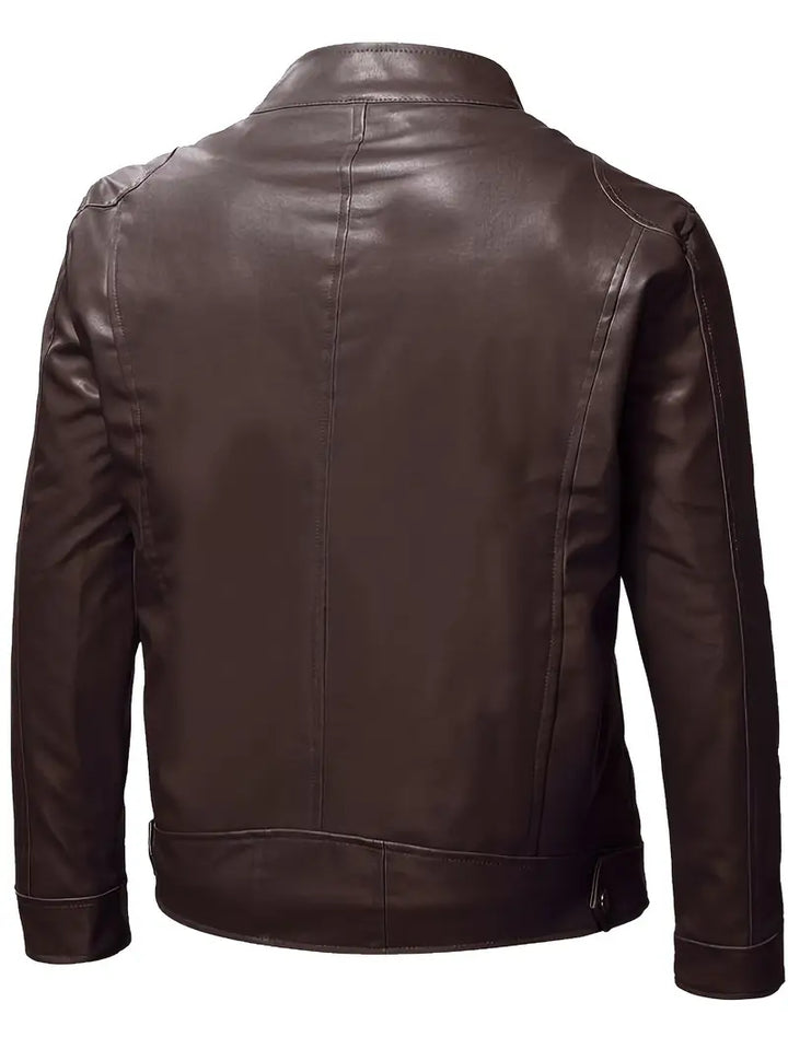 Piers – Veste de Moto en Cuir Synthétique