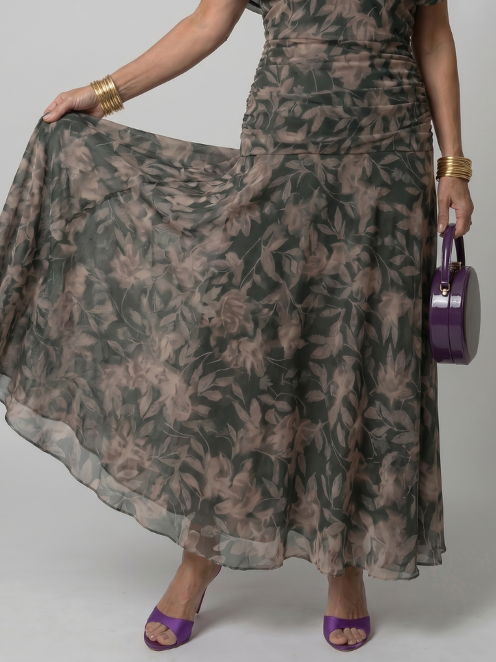 Calen | Robe Midi Décontractée à Épaules Nues