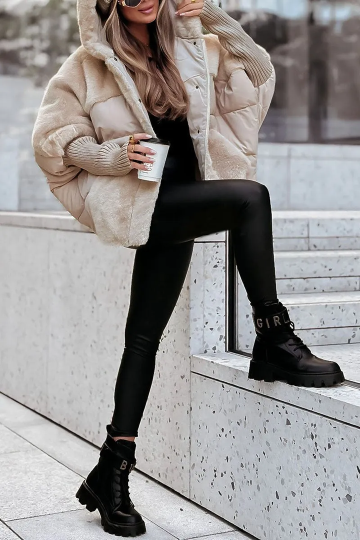 Veste bomber à capuche pour femmes