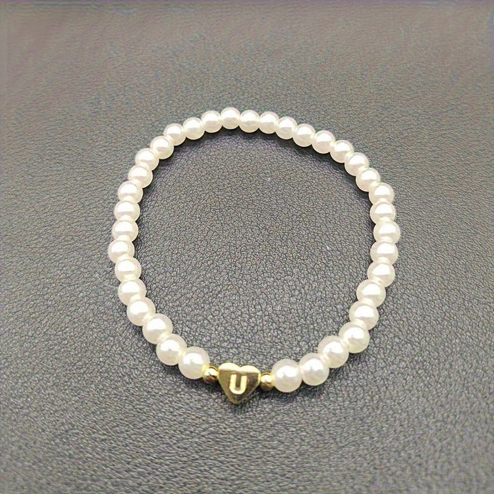 Bracelet Chic avec Initiale en Forme de Cœur (A–Z)
