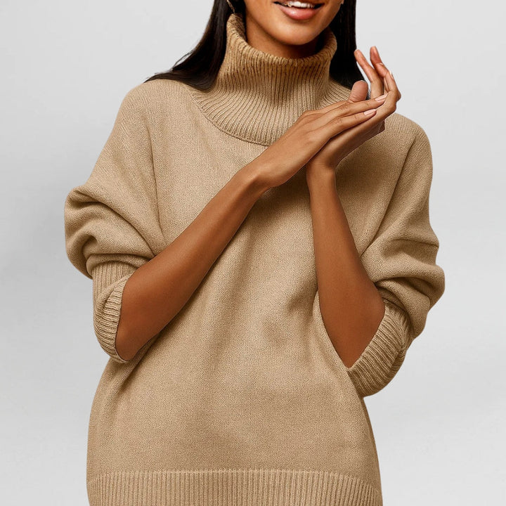 Stefanie™ | Pull en tricot avec col roulé
