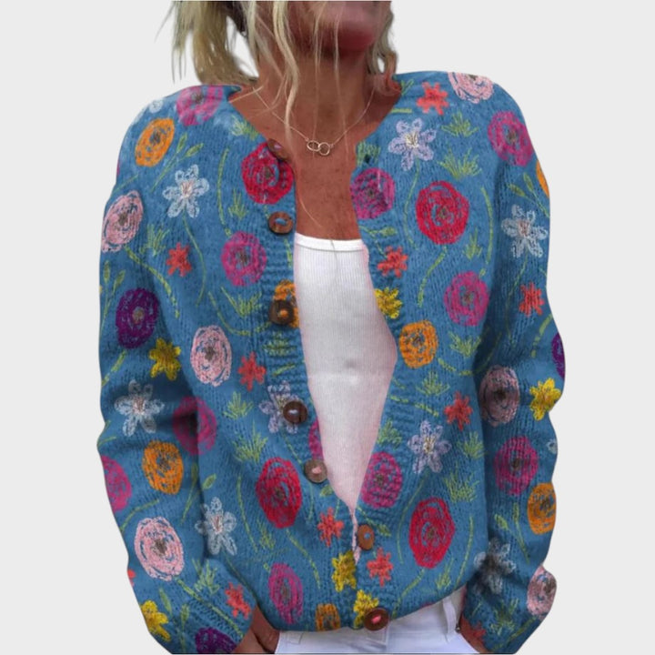 Filipa - Cardigan floral d'automne