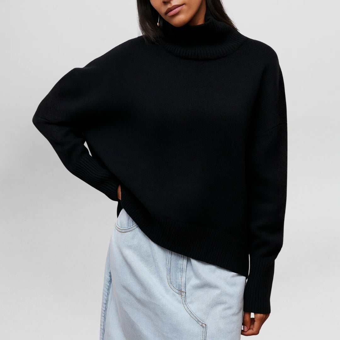Stefanie™ | Pull en tricot avec col roulé