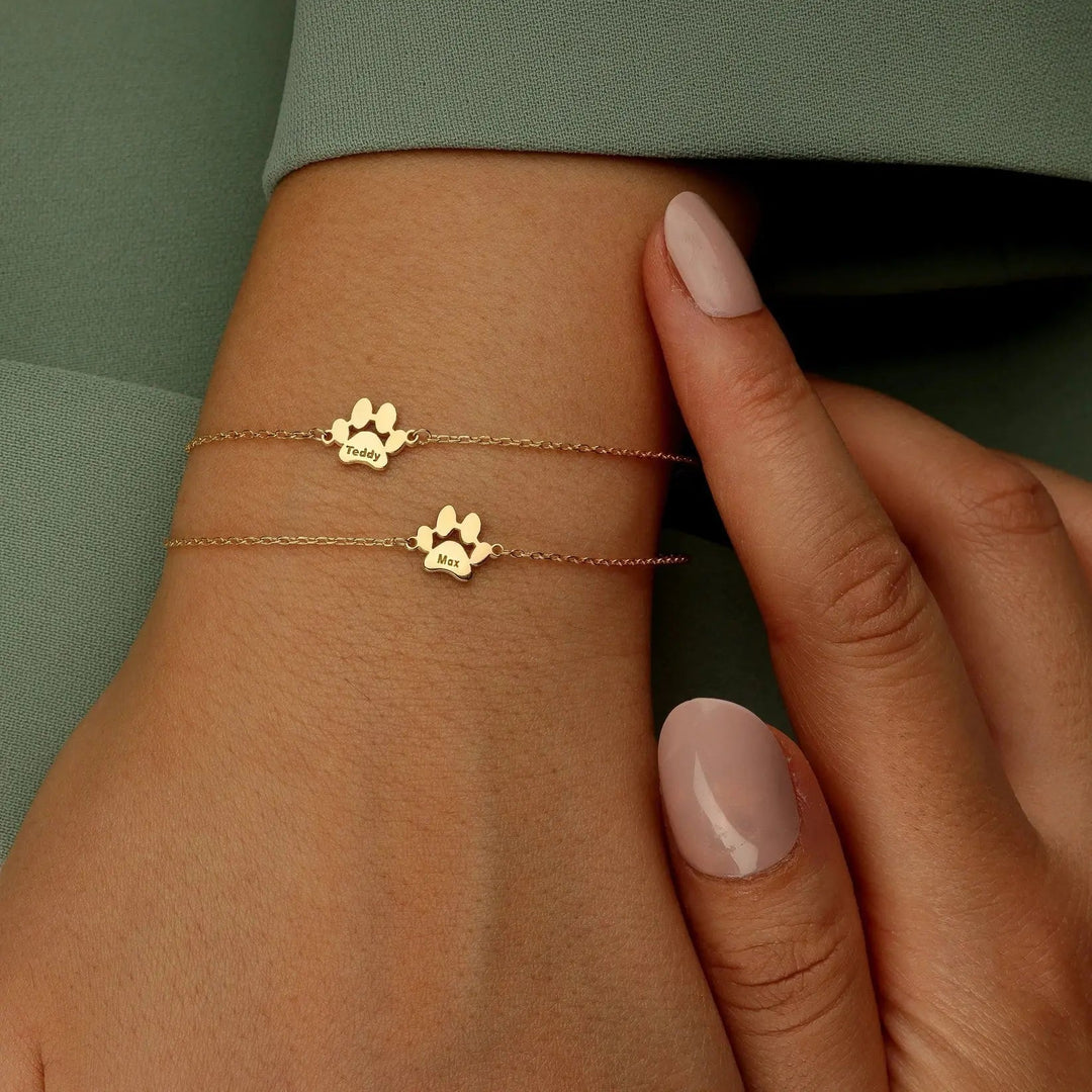 Bracelet Personnalisé avec Nom de Patte