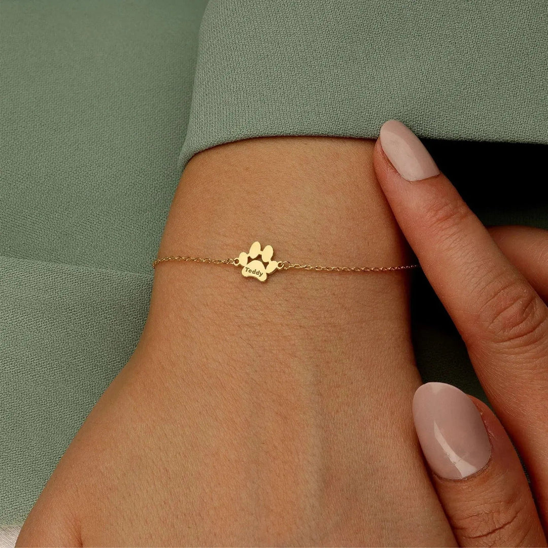 Bracelet Personnalisé avec Nom de Patte