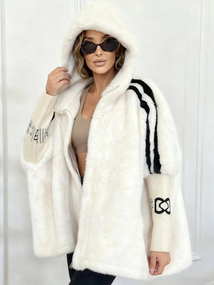 Camila | Veste en fausse fourrure avec capuche
