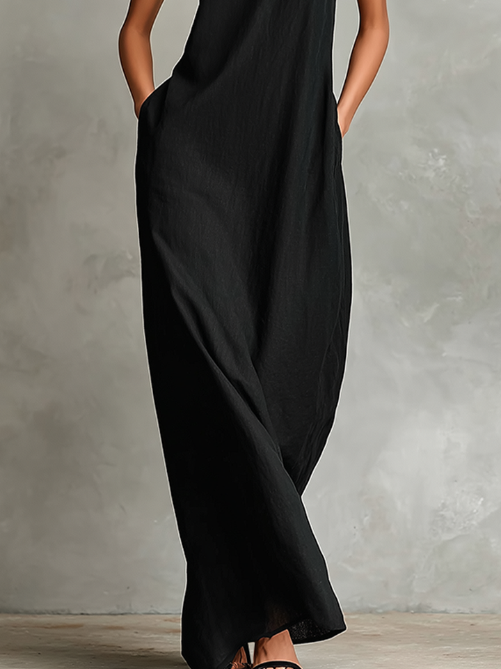 Macarena • Robe noire minimaliste longue