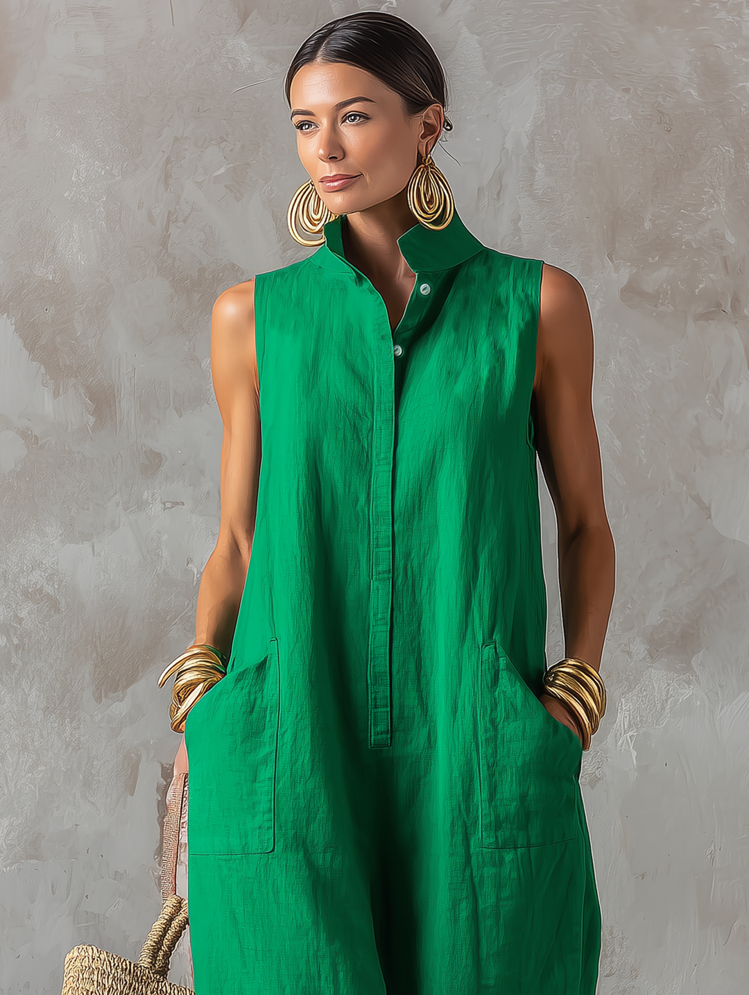 Carla – Combinaison Vert Émeraude