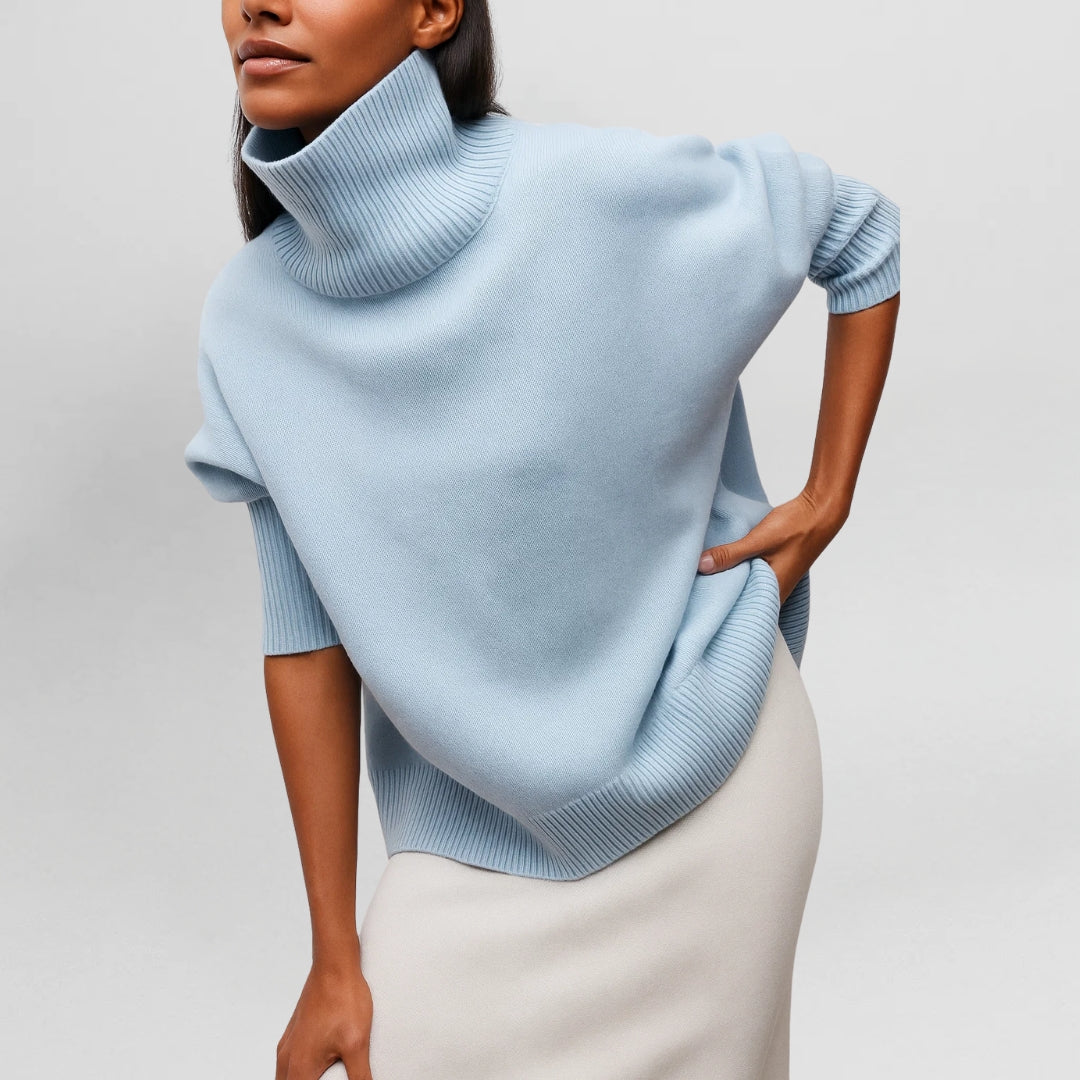 Stefanie™ | Pull en tricot avec col roulé