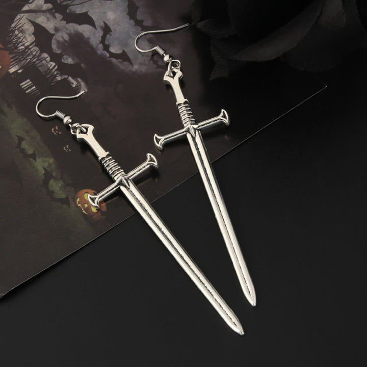 PAIRE DE BOUCLES D'OREILLES EN FORME DE LAME