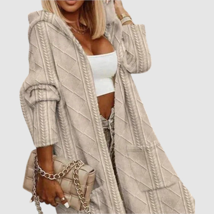 Lucie - Long cardigan avec capuche