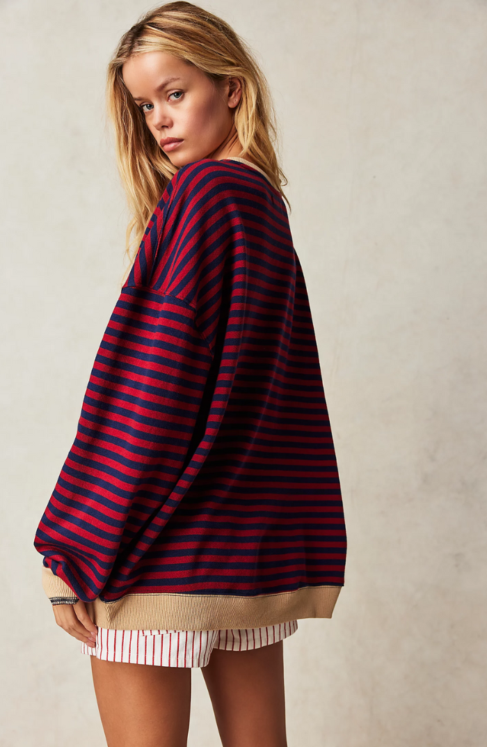 Anika™ | Pull rayé en grande taille