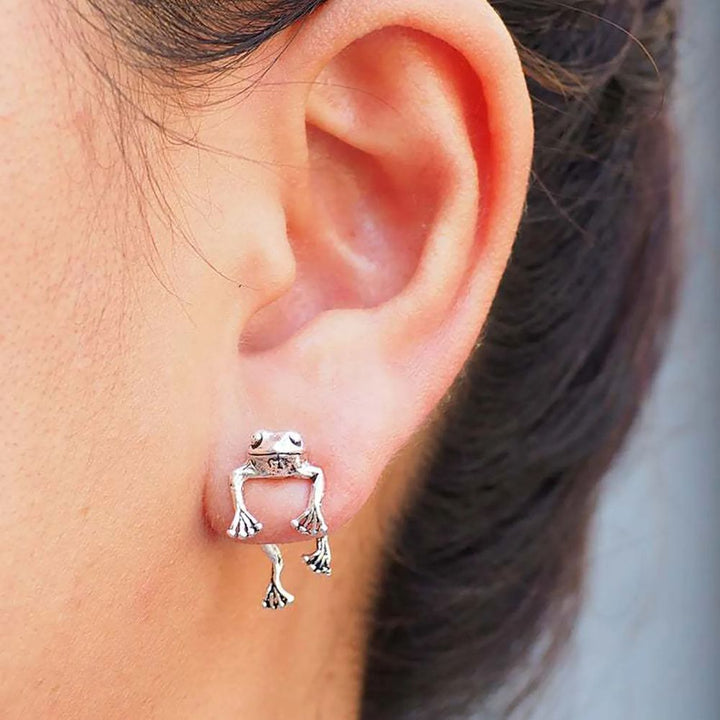 PAIRE DE BOUCLES D'OREILLES EN FORME DE RENARD