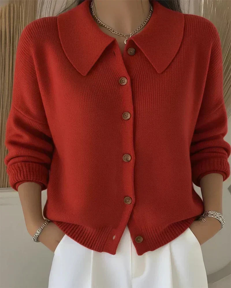 Velia | Cardigan avec Col Claudine