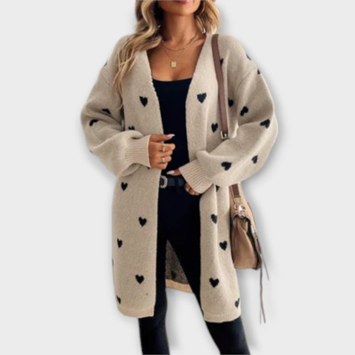 Julia - Cardigan à motif de cœurs