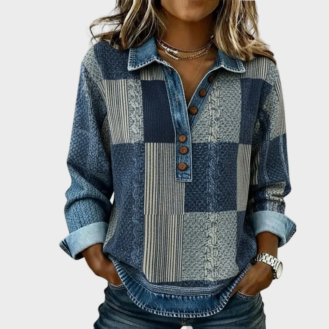Sientje - Sweat à patchwork en couleurs bloquées
