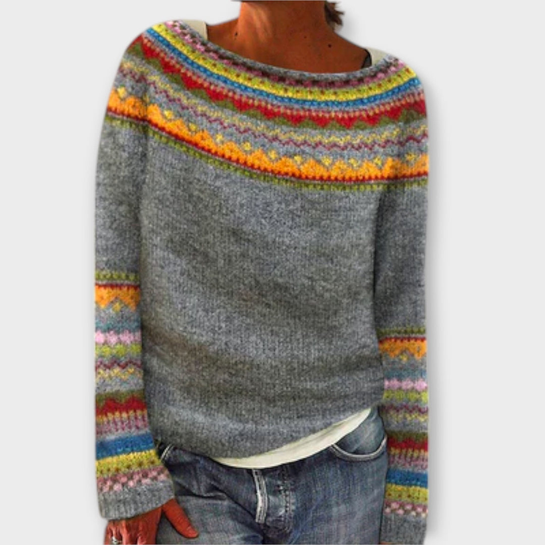 Pull vintage tissé pour femmes