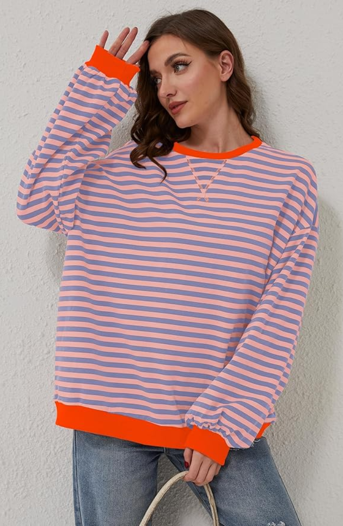 Anika™ | Pull rayé en grande taille