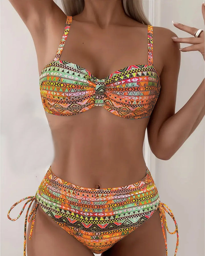 Jada | Ensemble de Bikini à Imprimé Ethnique Sexy