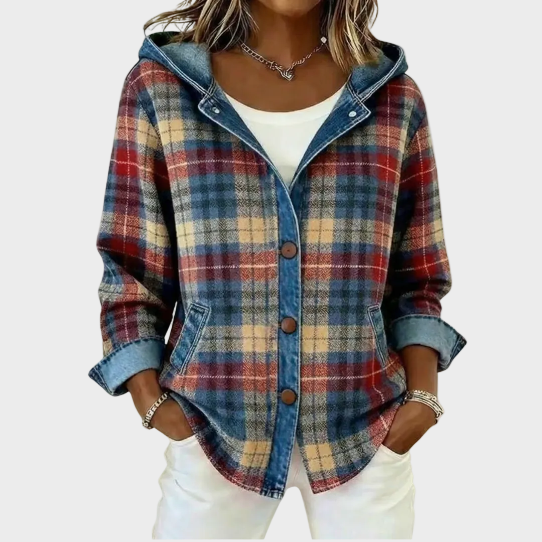 Floortje - Chemise shacket à carreaux doublée